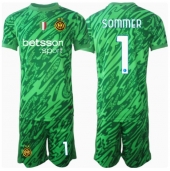 Inter Milan Yann Sommer #1 Målmand Hjemmebanetrøje Børn 2024-25 Kortærmet (+ Korte bukser)