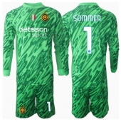 Inter Milan Yann Sommer #1 Målmand Hjemmebanetrøje Børn 2024-25 Langærmet (+ Korte bukser)