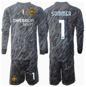 Inter Milan Yann Sommer #1 Målmand Tredjetrøje Børn 2024-25 Langærmet (+ Korte bukser)