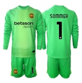 Inter Milan Yann Sommer #1 Målmand Tredjetrøje Børn 2025-26 Langærmet (+ Korte bukser)