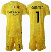 Inter Milan Yann Sommer #1 Målmand Udebanetrøje Børn 2024-25 Kortærmet (+ Korte bukser)