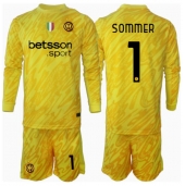Inter Milan Yann Sommer #1 Målmand Udebanetrøje Børn 2024-25 Langærmet (+ Korte bukser)