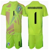 Italien Gianluigi Donnarumma #1 Målmand Hjemmebanetrøje Børn EM 2024 Kortærmet (+ Korte bukser)