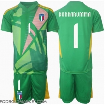 Italien Gianluigi Donnarumma #1 Målmand Udebanetrøje Børn EM 2024 Kortærmet (+ Korte bukser)