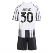 Juventus Jonathan David #30 Hjemmebanetrøje Børn 2025-26 Kortærmet (+ Korte bukser)