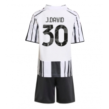 Juventus Jonathan David #30 Hjemmebanetrøje Børn 2025-26 Kortærmet (+ Korte bukser)