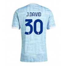 Juventus Jonathan David #30 Udebanetrøje 2025-26 Kortærmet
