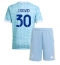 Juventus Jonathan David #30 Udebanetrøje Børn 2025-26 Kortærmet (+ Korte bukser)