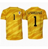 Kroatien Dominik Livakovic #1 Målmand Hjemmebanetrøje EM 2024 Kortærmet