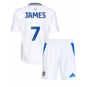 Leeds United Daniel James #7 Hjemmebanetrøje Børn 2024-25 Kortærmet (+ Korte bukser)