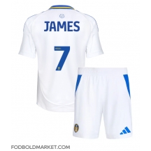 Leeds United Daniel James #7 Hjemmebanetrøje Børn 2024-25 Kortærmet (+ Korte bukser)