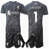 Liverpool Alisson Becker #1 Målmand Hjemmebanetrøje Børn 2024-25 Kortærmet (+ Korte bukser)