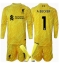 Liverpool Alisson Becker #1 Målmand Tredjetrøje Børn 2024-25 Langærmet (+ Korte bukser)