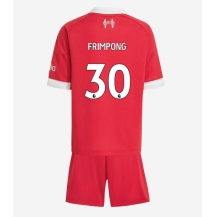 Liverpool Jeremie Frimpong #30 Hjemmebanetrøje Børn 2025-26 Kortærmet (+ Korte bukser)