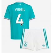 Liverpool Virgil van Dijk #4 Tredjetrøje Børn 2025-26 Kortærmet (+ Korte bukser)