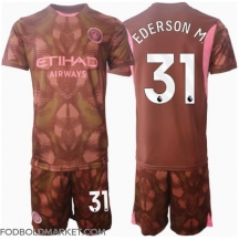 Manchester City Ederson Moraes #31 Målmand Hjemmebanetrøje Børn 2024-25 Kortærmet (+ Korte bukser)