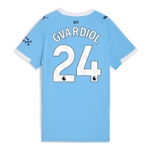 Manchester City Josko Gvardiol #24 Hjemmebanetrøje Dame 2025-26 Kortærmet