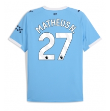 Manchester City Matheus Nunes #27 Hjemmebanetrøje 2025-26 Kortærmet