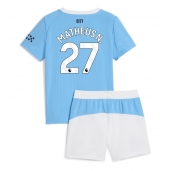 Manchester City Matheus Nunes #27 Hjemmebanetrøje Børn 2025-26 Kortærmet (+ Korte bukser)