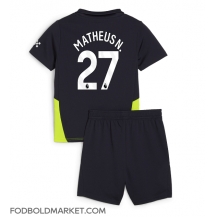 Manchester City Matheus Nunes #27 Udebanetrøje Børn 2024-25 Kortærmet (+ Korte bukser)