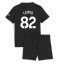 Manchester City Rico Lewis #82 Udebanetrøje Børn 2025-26 Kortærmet (+ Korte bukser)
