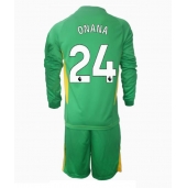 Manchester United Andre Onana #24 Målmand Tredjetrøje Børn 2024-25 Langærmet (+ Korte bukser)