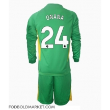 Manchester United Andre Onana #24 Målmand Tredjetrøje Børn 2024-25 Langærmet (+ Korte bukser)