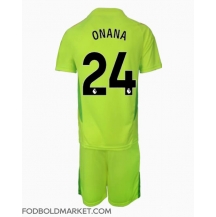 Manchester United Andre Onana #24 Målmand Udebanetrøje Børn 2024-25 Kortærmet (+ Korte bukser)
