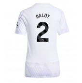 Manchester United Diogo Dalot #2 Udebanetrøje Dame 2025-26 Kortærmet