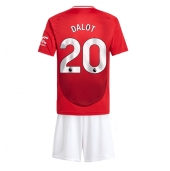 Manchester United Diogo Dalot #20 Hjemmebanetrøje Børn 2024-25 Kortærmet (+ Korte bukser)