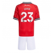 Manchester United Luke Shaw #23 Hjemmebanetrøje Børn 2025-26 Kortærmet (+ Korte bukser)