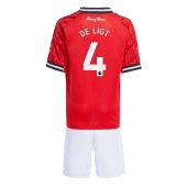 Manchester United Matthijs de Ligt #4 Hjemmebanetrøje Børn 2025-26 Kortærmet (+ Korte bukser)