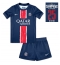 Paris Saint-Germain Hjemmebanetrøje Børn 2024-25 UCL Champions Kortærmet (+ Korte bukser)