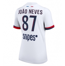 Paris Saint-Germain Joao Neves #87 Udebanetrøje Dame 2025-26 Kortærmet