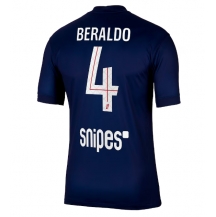 Paris Saint-Germain Lucas Beraldo #4 Hjemmebanetrøje 2025-26 Kortærmet