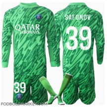 Paris Saint-Germain Matvei Safonov #39 Målmand Hjemmebanetrøje Børn 2024-25 Langærmet (+ Korte bukser)