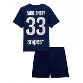 Paris Saint-Germain Warren Zaire-Emery #33 Hjemmebanetrøje Børn 2025-26 Kortærmet (+ Korte bukser)