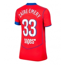 Paris Saint-Germain Warren Zaire-Emery #33 Tredjetrøje Dame 2025-26 Kortærmet