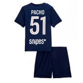 Paris Saint-Germain Willian Pacho #51 Hjemmebanetrøje Børn 2025-26 Kortærmet (+ Korte bukser)