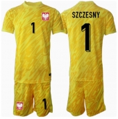 Polen Wojciech Szczesny #1 Målmand Hjemmebanetrøje Børn EM 2024 Kortærmet (+ Korte bukser)