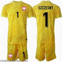 Polen Wojciech Szczesny #1 Målmand Hjemmebanetrøje Børn EM 2024 Kortærmet (+ Korte bukser)