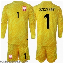 Polen Wojciech Szczesny #1 Målmand Hjemmebanetrøje Børn EM 2024 Langærmet (+ Korte bukser)