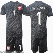 Polen Wojciech Szczesny #1 Målmand Udebanetrøje Børn EM 2024 Kortærmet (+ Korte bukser)
