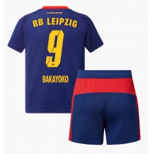 RB Leipzig Johan Bakayoko #9 Udebanetrøje Børn 2025-26 Kortærmet (+ Korte bukser)