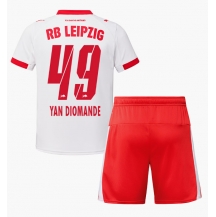 RB Leipzig Yan Diomande #49 Hjemmebanetrøje Børn 2025-26 Kortærmet (+ Korte bukser)
