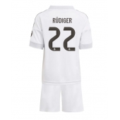 Real Madrid Antonio Rudiger #22 Hjemmebanetrøje Børn 2025-26 Kortærmet (+ Korte bukser)