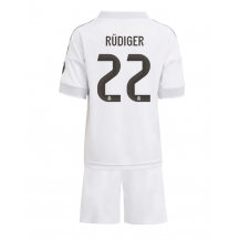 Real Madrid Antonio Rudiger #22 Hjemmebanetrøje Børn 2025-26 Kortærmet (+ Korte bukser)