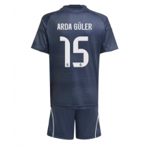Real Madrid Arda Guler #15 Udebanetrøje Børn 2025-26 Kortærmet (+ Korte bukser)
