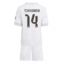 Real Madrid Aurelien Tchouameni #14 Hjemmebanetrøje Børn 2025-26 Kortærmet (+ Korte bukser)