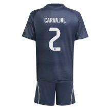 Real Madrid Daniel Carvajal #2 Udebanetrøje Børn 2025-26 Kortærmet (+ Korte bukser)